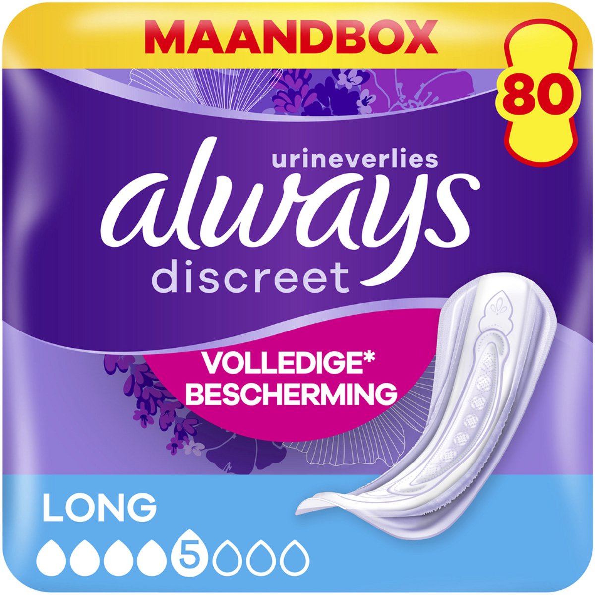 Goedkoopste Always Discreet Verband Voor Urineverlies - Plus Long - Voordeelverpakking 8 x 10 stuks