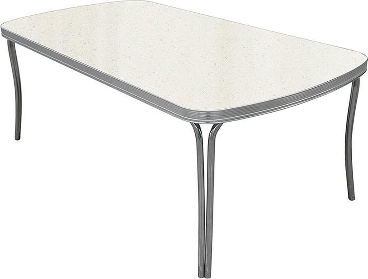 Bel Air Retro Eettafel – 8 Persoons – 180 cm Lang – Wit