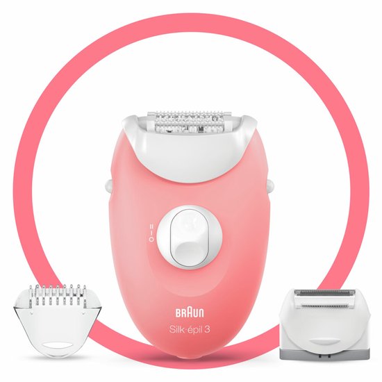 Braun Epilator Silk·épil 3 277 Wit/Rose