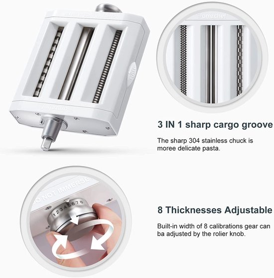 Pastamachine Accessoireset - 3-in-1 Pasta Roller, Snijder en Droogrek van Philips — afbeelding 4