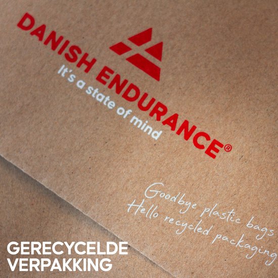 Emballage recyclé avec le logo DANISH ENDURANCE.