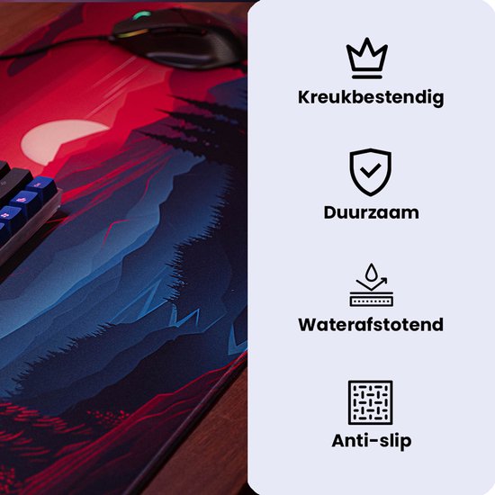 HIVEM1ND Twilight Valley - Tapis de souris de Gaming - Tapis de souris - Sous-main de bureau - 90x40 CM