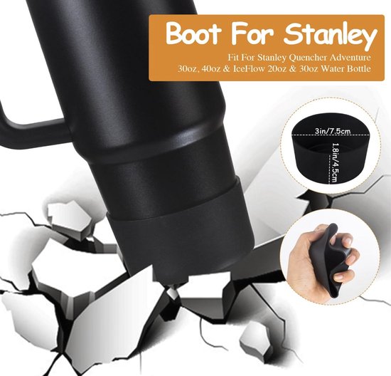 Frundoo Stanley Cup accessoireset bevat 6 siliconen rietjesdeksels, 2 rietdoppen, 2 ronde doppen, 1 siliconen deksel voor Stanley kopjes 1,2 l en 850 ml (gepatenteerde producten