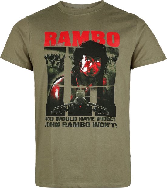 T-Shirt Homme Rambo The Last Blood 100% Coton - Taille XL, Noir, Neuf Sans Étiquettes