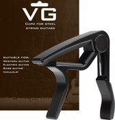 VG Capodastre pour Guitare - Électrique - Acoustique - Capodastre de Luxe - Design Moderne - Zwart