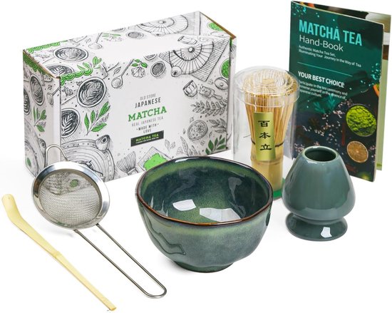 Trankielo - Ceremoniële Matcha Accessoire Set met Bamboe Klopper en Kom