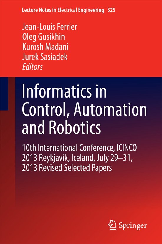 Informatics in Control Automation and Robotics - cover