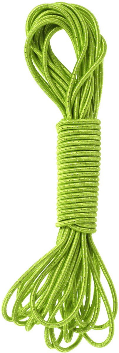 Springelastiek / elastiekenspel (elastisch springtouw) 10 meter GROEN (limegroen) met glitter (buitenspeelgoed springen / elastieken voor kinderen, cadeau idee kinderfeestje / vakantie!)