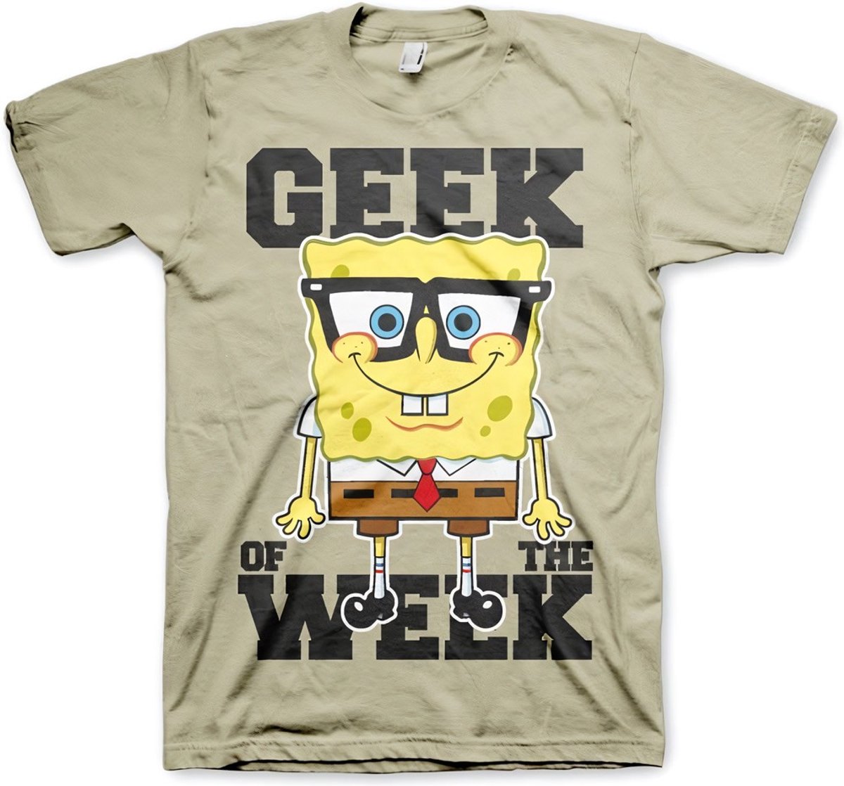 SpongeBob SquarePants Geek Of The Week T-Shirt Khaki-S