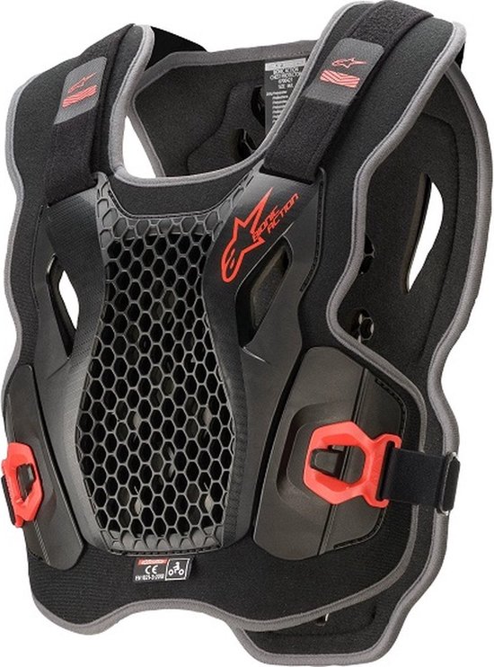 Alpinestars - Bionic Action Body Protector Valbescherming Motocross Enduro - Zwart/Rood - Maat XL/XXL