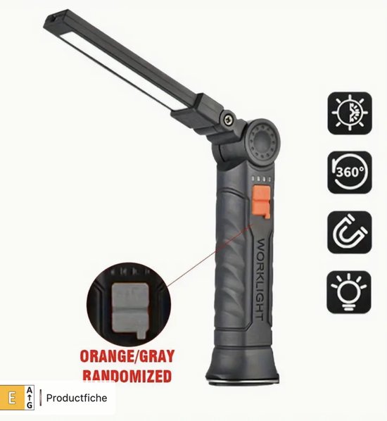 Fluxon LED Werklamp UV 10W Oplaadbaar Magnetisch Fluxon LED Werklamp UV 10W Oplaadbaar Magnetisch