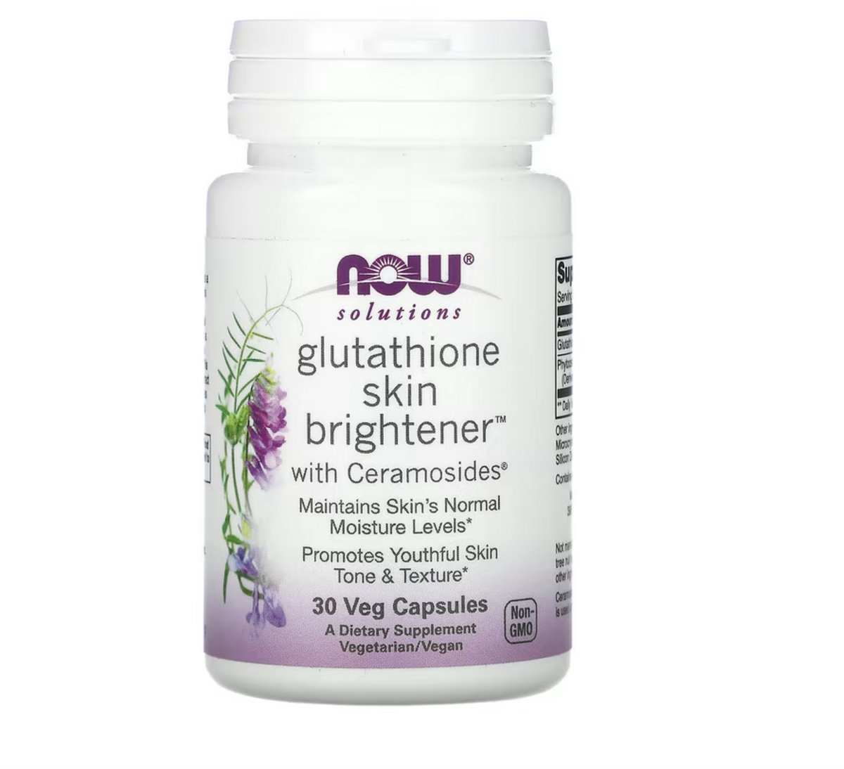 NOW Foods, Solutions, Glutathione Skin Brightener, 30 Veg Capsules