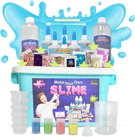 Styma Slijm Maken Pakket XXL - Glow in the Dark & Kleurrijk Speelgoed - 41 pcs