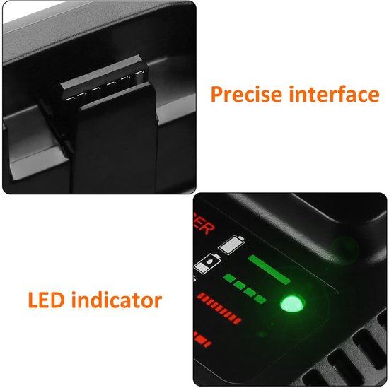 Geschikt voor Vervangende lader LCS36/BDC2A36 voor Black & Decker 36V-lader, compatibel met Black & Decker 36V/40V-accu BL20362 LBX2040 LBX36 LBXR36 LBXR2036 van Powerymax — afbeelding 3