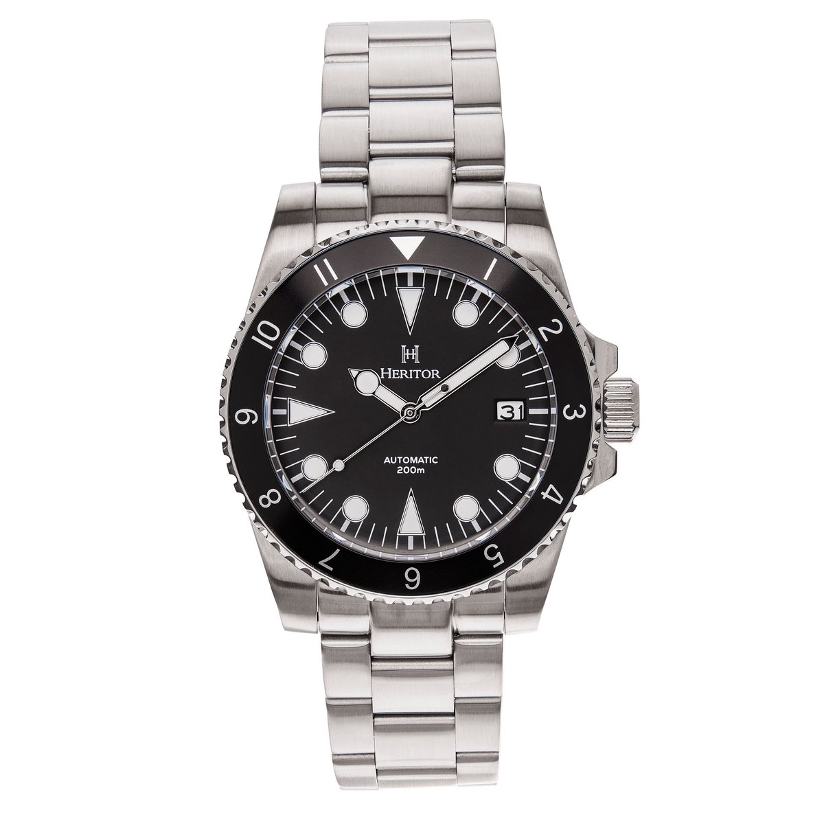 Heritor Automatic Luciano Armbandhorloge met Datum - Zwart