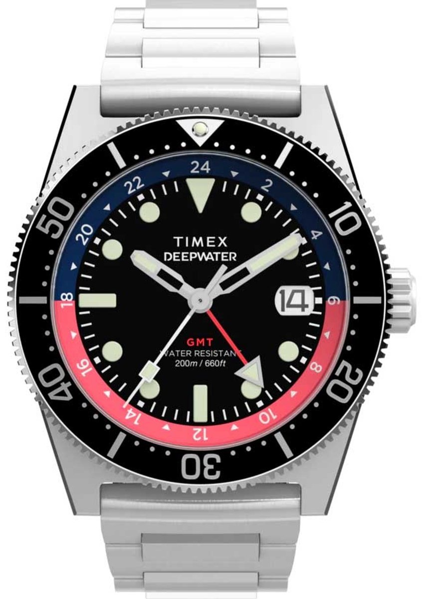 Timex Deep Water Reef TW2W95300 Horloge - Staal - Zilverkleurig - Ø 41 mm