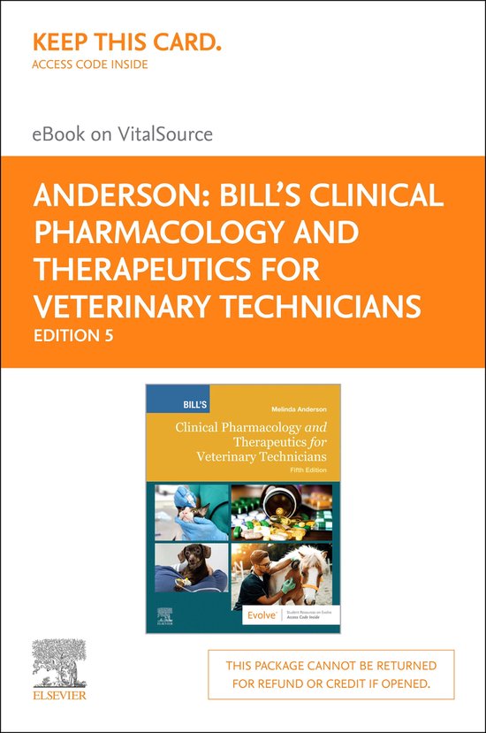 Bill's Clinical Pharmacology and Therapeutics for Veterinary ... - cover