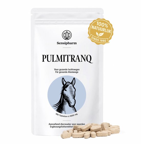 Sensipharm® Pulmitranq Paard - Luchtwegen Supplement bij Hoesten, Dampigheid, Astma & COPD - 90 Tabl Sensipharm® Pulmitranq Paard - Luchtwegen Supplement bij Hoesten, Dampigheid, Astma & COPD - 90 Tabl