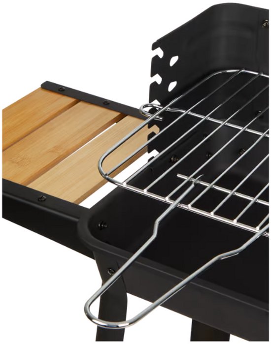 Houtskool Barbecue met Wielen Hout/Zwart van Central Park — afbeelding 2