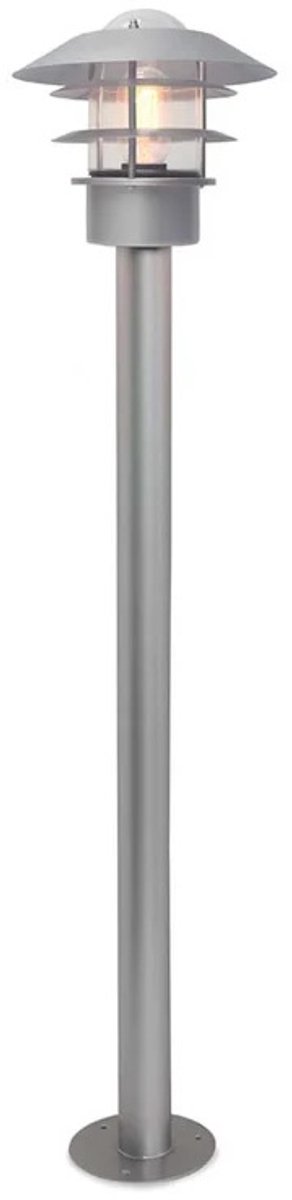 Elstead Lighting Mini LED Tuin Pilaar Helsingor | 1X E27 Max 60W | IP44 (Outdoor) | Silver