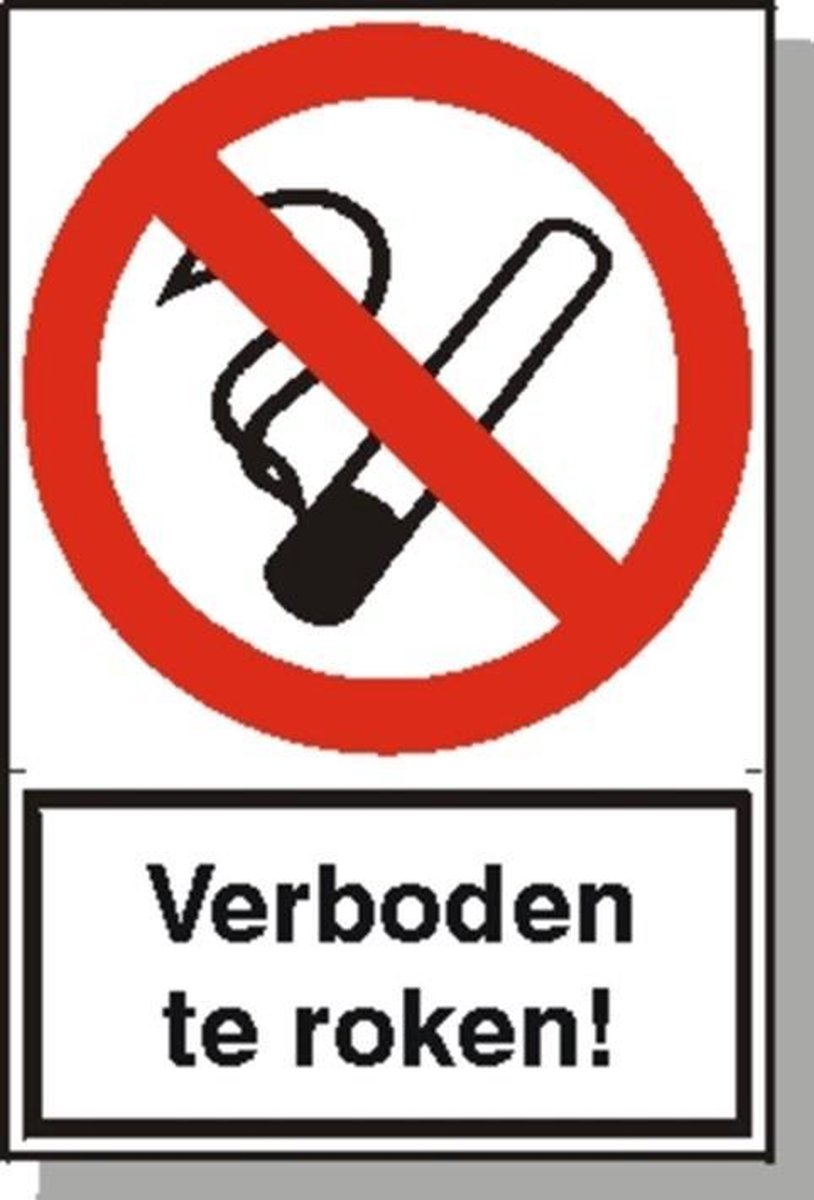 Sticker Verboden te roken Sticker Verboden te roken