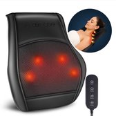 Air Ease® - Comfort Pro Massagekussen - Nekmassage Apparaat - Massage Apparaat voor 6 Delen van het Lichaam - Met Warmtefunctie - Zwart