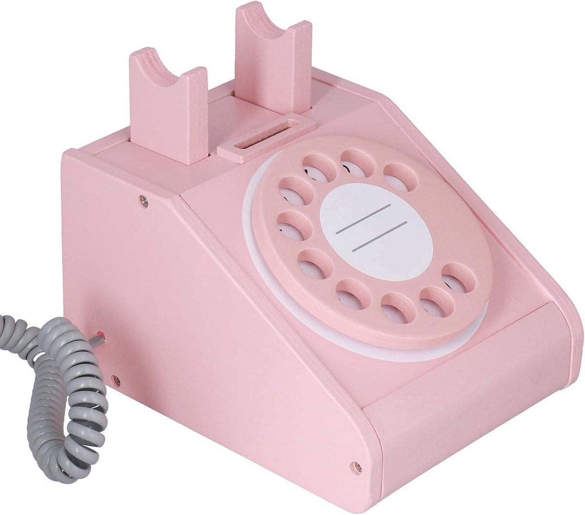 WangXLDD vintage retro antieke telefoon bedrade vaste vaste telefoon home desk decor ornament, decoratieve vaste telefoon speelgoed home decor (roze