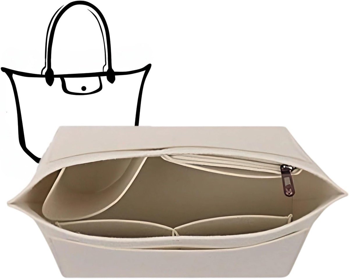 Tasorganizer van Vilt voor Handtassen - Beige, M