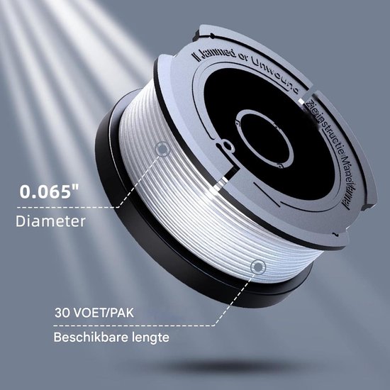 Trimmerspoelen - Grastrimmerspoelen - Geschikt voor Black Decker Grastrimmers - Ø1,65 mm - Lengte 9 m - 12 stuks van Merkloos	 — afbeelding 2