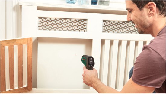 Bosch infrarood warmtemeter UniversalTemp (-30°C... 500°C, gemakkelijk en precies meten, 3 vooringestelde materiaalgroepen, in E-Commerce kartonnen doos