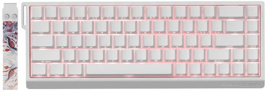 MADLIONS MAD 68 HE RGB - Gaming Keyboard (Toetsenbord) - 60% - 8KHz - 0.04mm Rapid Trigger - Magnetisch - RGB - PBT - 68 Toetsen - Side-Printed - Wit
