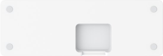 Onderkant van het witte Eufy E10 smart display.