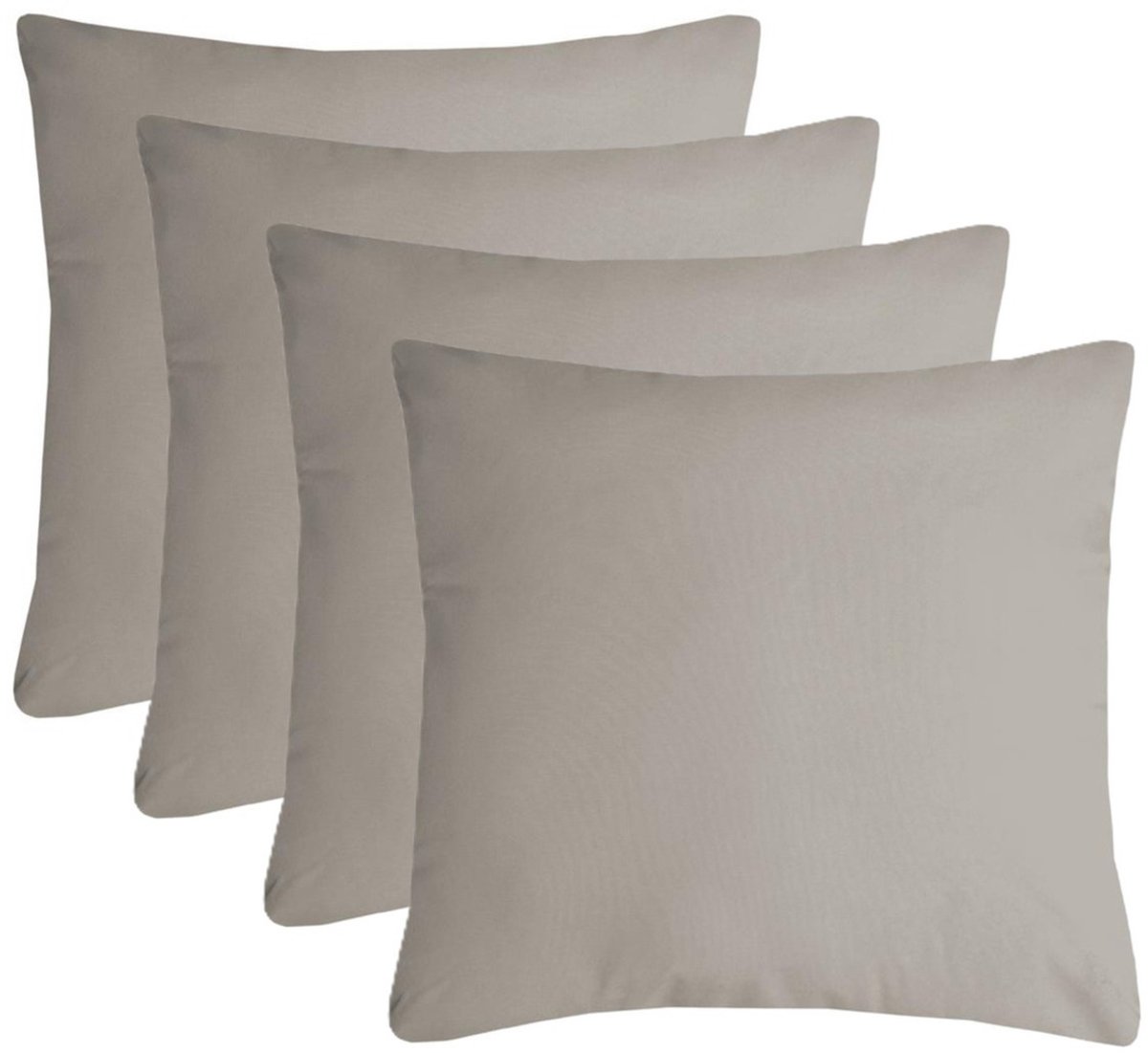 Stof Textile sierkussen Nelson - 4x - beige - 60 x 60 cm - bank kussens - zitkussens - binnen/buiten - polyester