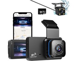 CRLYN® Dashcam voor Auto - Dual - Camerabewaking - Full HD - Zwart