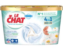 Le Chat Wascapsules Sensitive Zachte Lentebloesem 16 wasbeurten - 8 x 16 stuks - Voordeelverpakking
