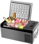Bol.com Mini koelkast - Koelkast voor drankjes - 15L - 12V/24V DC - 110-240V AC - 45W - Mini auto koelkast - Draagbare koelbox v... aanbieding