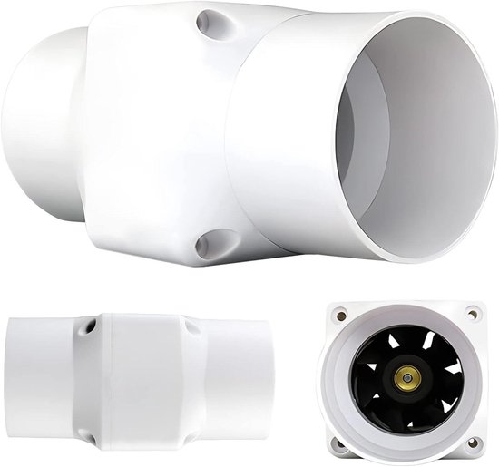 YHYYU Buisventilator, 2 inch, kleine afvoerventilator, badkamerventilator, mengstroom, buisventilator voor kantoor, badkamer, toilet, keuken, broeikas, 50 mm, 36 m³/h