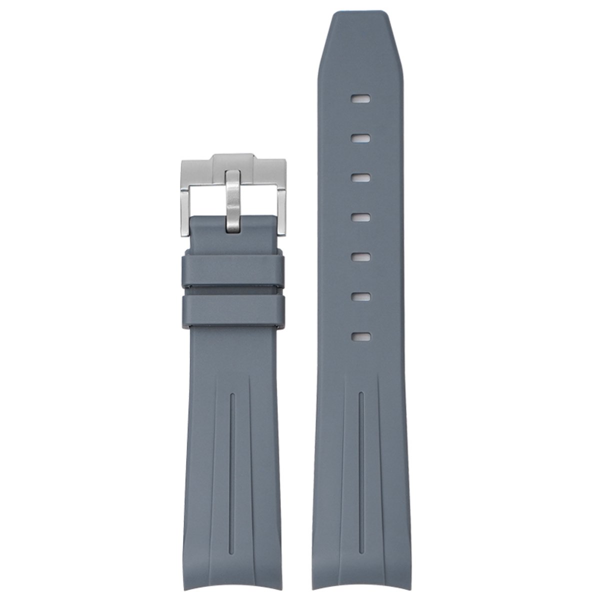Bandje voor Omega x Swatch MoonSwatch Mission on Earth - Rolex Horloge - SEIKO Horloge - 20mm - Zacht Rubber - Grijs