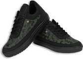 Heren Schoenen - Heren Sneaker Low Camouflage Side - Groen Zwart