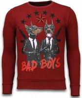Bad Boys - Rhinestone Sweater - Bordeaux