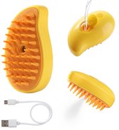 Brosse vapeur douce autonettoyante pour Chats et Chiens - Épilateur - Brosse chat vapeur - Brosse chien vapeur - Peigne chat - Poil court - Poil long