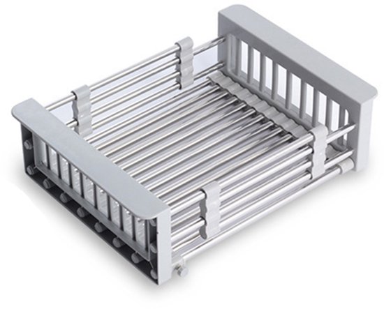 Vogue RVS spoeltafel enkele spoelbak afdruiprek links 100x60cm | Voor