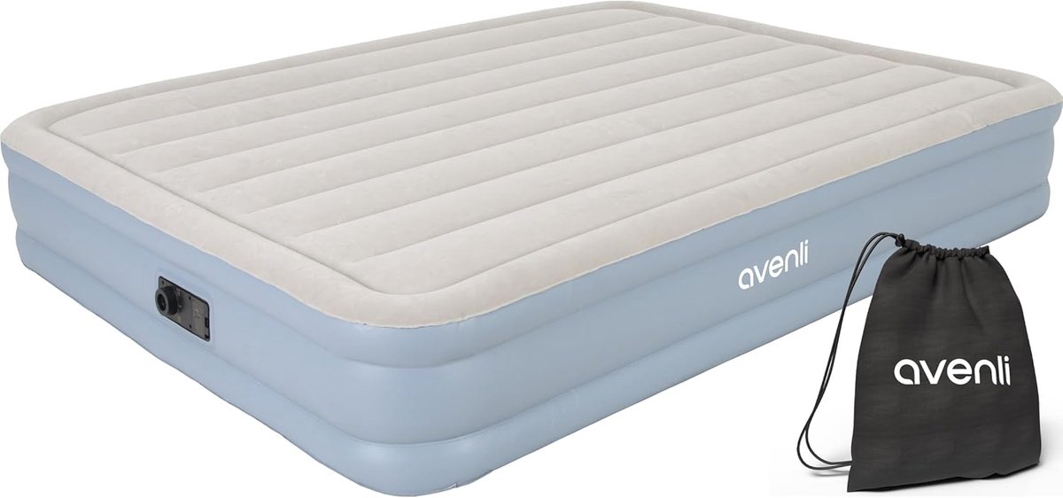 Zelfopblazend Luchtbed voor 2 Personen - 191 x 137 x 33 cm met Ingebouwde Pomp