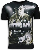 Rocky Heavyweight - Digital Rhinestone T-shirt - Zwart