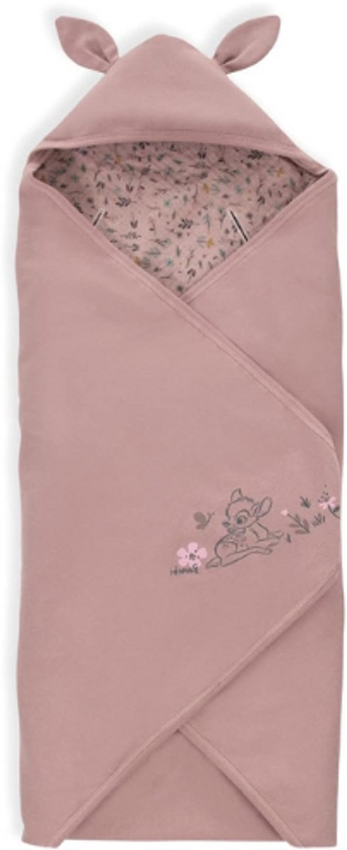Baby Wikkeldeken Snuggle N Dream - Katoenen Omslagdoek Voor Autostoel En Kinderwagen - Geschikt Voor 3 En 5-Puntsgordel - Wasbaar Op 40 Graden - Bambi Rose