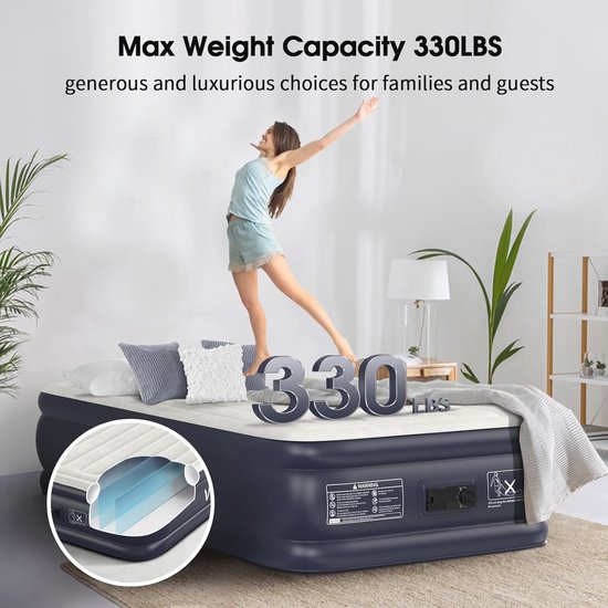 Eenpersoons luchtbed met ingebouwde pomp - Opblaasbaar bed voor comfortabel slapen van Intex — afbeelding 4