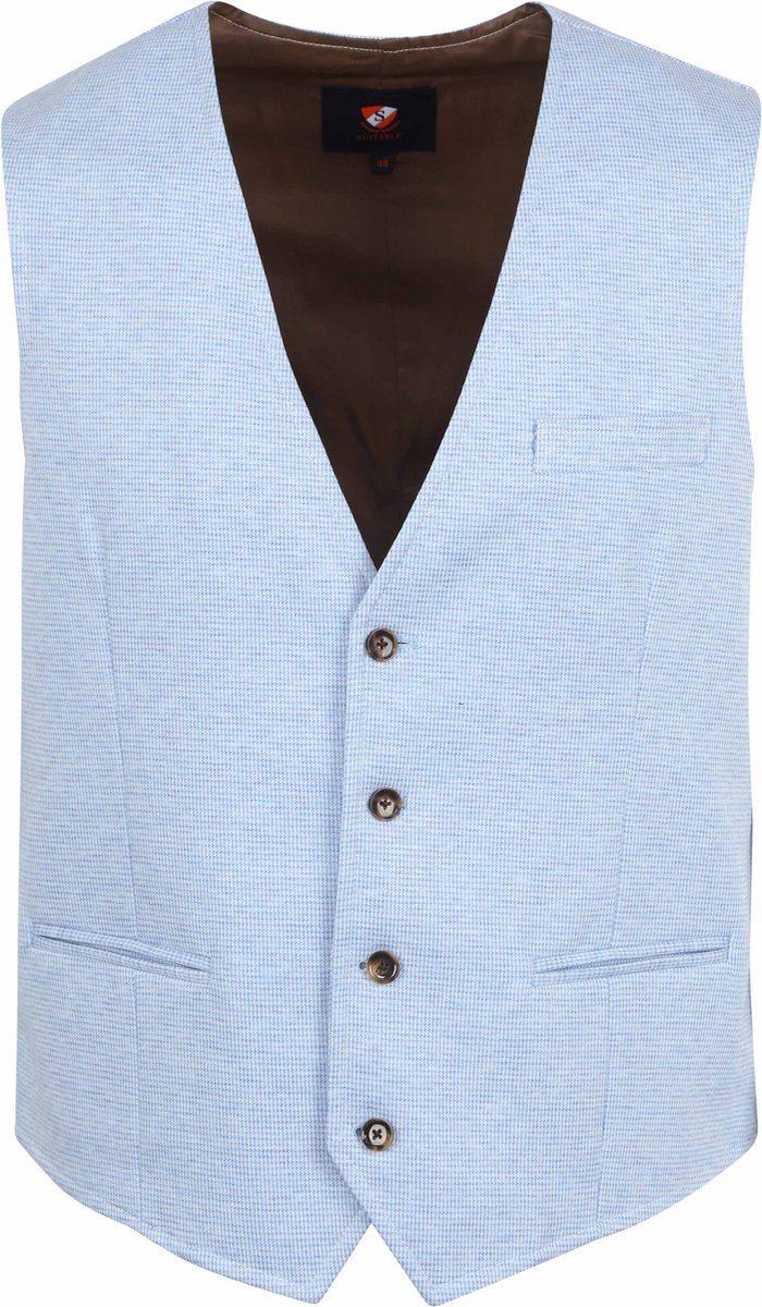 Suitable Gilet Gris Blauw - Maat 48 - Heren
