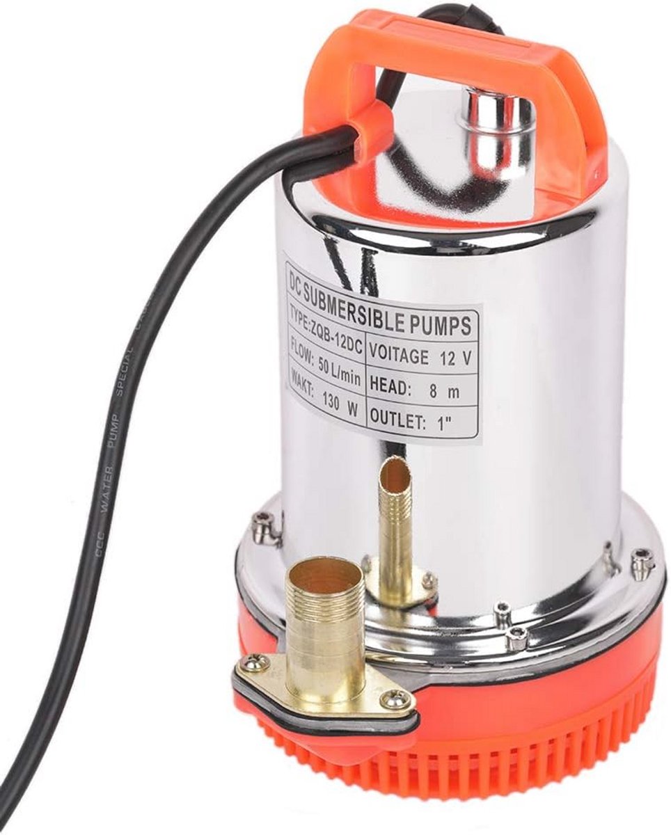 Dompelwaterpomp 12V DC | Zonne-energie Pomp voor Schoon en Vuil Water | Perfect voor Zwembaden en Kelders