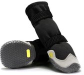 Hondenschoenen - 4 Stuks - Hondenschoenen Pootbeschermer - zwart - maat : 7 - 7cmx2.8 in Voor 66-90 (lbs) - Anti Slip - Klittenbandsluiting - Verstelbaar - Slijtvast - Waterbestendig - Veterschoenen