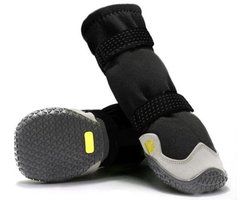 Hondenschoenen - 4 Stuks - Hondenschoenen Pootbeschermer - zwart - maat : 7 - 7cmx2.8 in Voor 66-90 (lbs) - Anti Slip - Klittenbandsluiting - Verstelbaar - Slijtvast - Waterbestendig - Veterschoenen